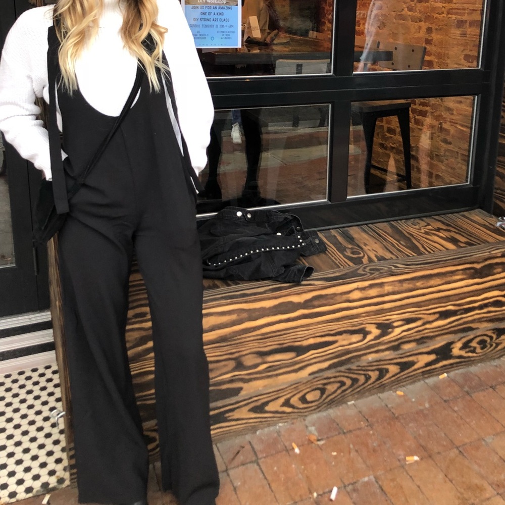 Black cloth overalls